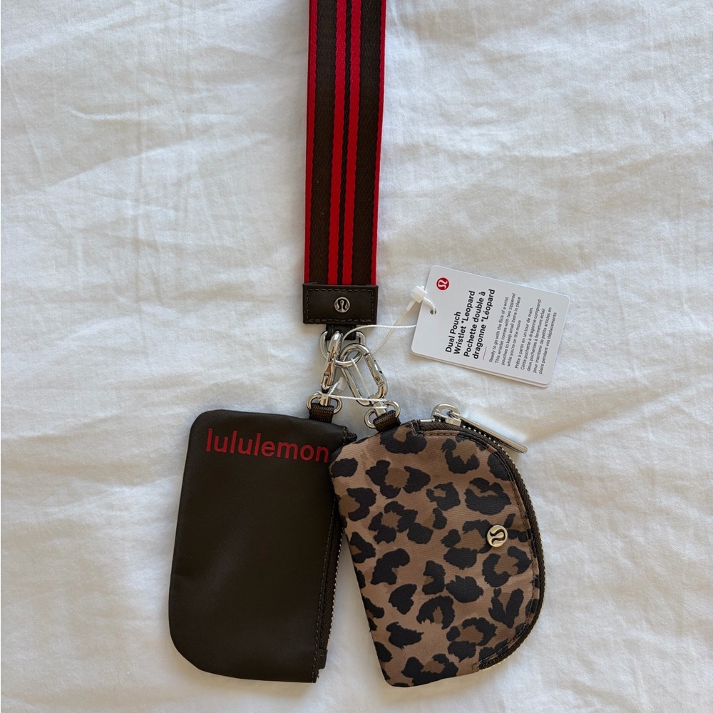 Lululemon Leopard Dual Pouch Wristlet